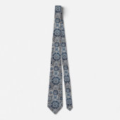 Cravate Luxury Statement Moroccan Tiled Faux Silk Neck Tie (Devant)