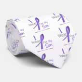 Cravate Lymphome de Hodgkin Je porte du ruban violet pour  (Roulé)