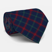 Cravate Lynch Tartan Navy Blue Plaid (Roulé)