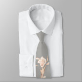Cravate Lys Abstrait rose Gold Grey (Attaché)