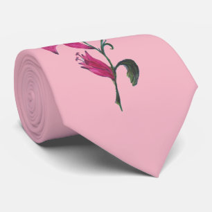 Cravate Lys d'aquarelle rouge