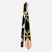 Cravate Lys en verre tendu Motif Mosaïque rouge (Dos)