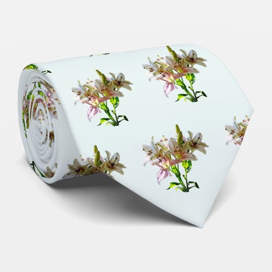 Cravate Lys rose pâle rétroéclairés (Roulé)