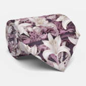 Cravate Lys rose-rose-blanc 3d (Roulé)