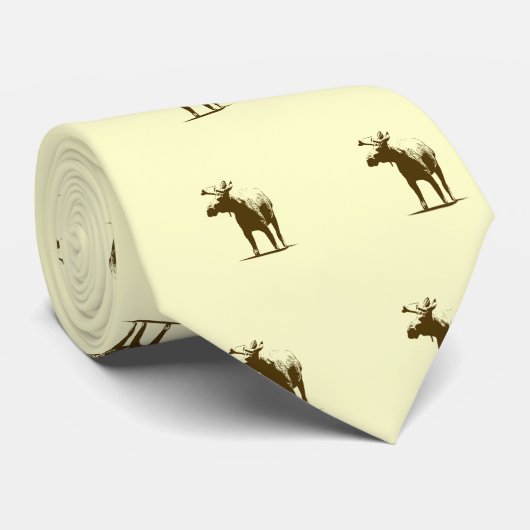 Cravate M. Moose Goes au bureau (Roulé)