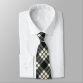 Cravate MacFarlane Tartan moderne noir et blanc (Attaché)
