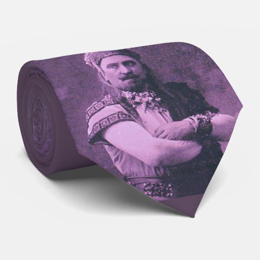 Cravate macho homme en violet (Roulé)
