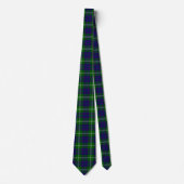 Cravate MacIntyre tartan vert bleu plaid (Devant)