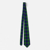 Cravate MacIntyre tartan vert bleu plaid (Dos)