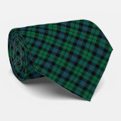 Cravate MacKay Clan Tartan Lumineux vert et bleu Plaid (Roulé)