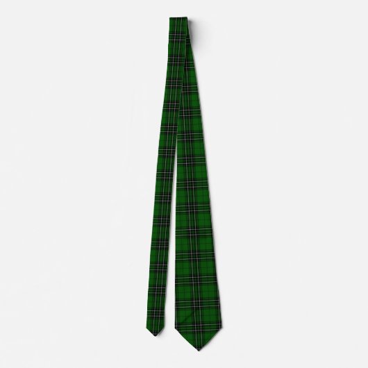 Cravate MacLean Tartan vert et noir plaid (Dos)