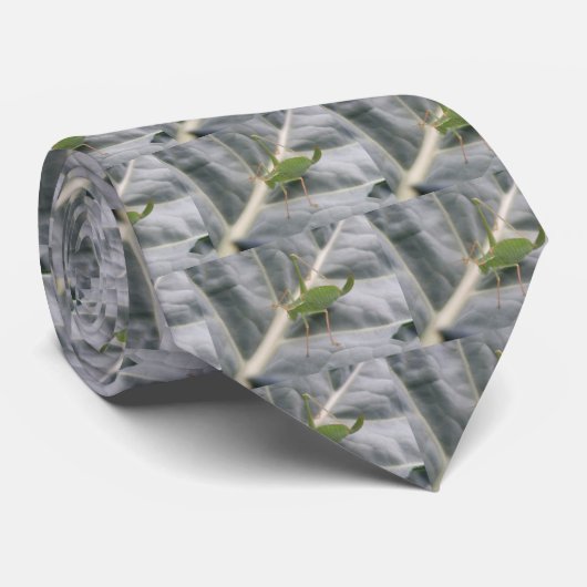 Cravate Macro cricket vert (Roulé)