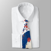 Cravate Madame florale d'encre (Attaché)