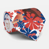 Cravate Madame florale d'encre (Roulé)