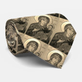 Cravate Madonna et l'enfant motif de l'église catholique (Roulé)
