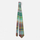 Cravate Madras coloré Plaid Stripe Motif (Dos)