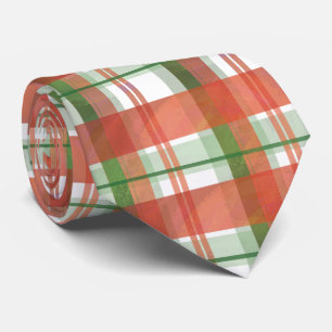 Cravate Madras Plaid Noël