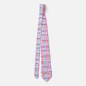 Cravate Madras rose Plaid Motif (Dos)