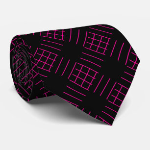 Cravate magenta bâtonnets diagonaux