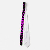 Cravate Magenta Techno Dots Moderne Noir (Dos)