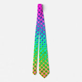 Cravate Magenta Violet Bleu Vert Jaune Rose (Dos)