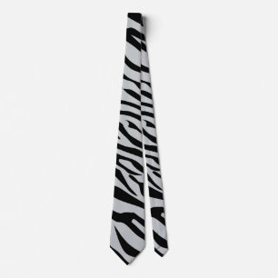 Cravate Magic Zebra Stripes Click to Customize Grey Color