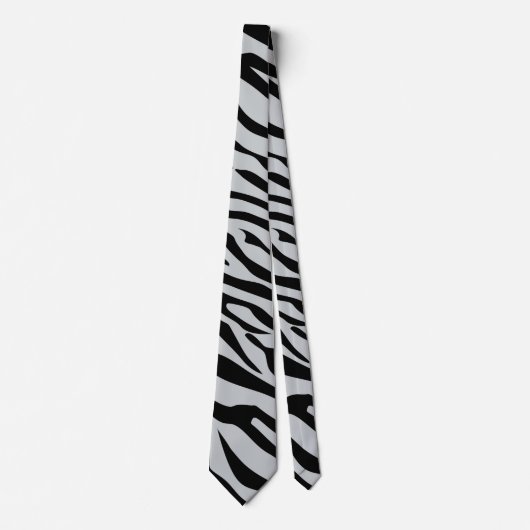 Cravate Magic Zebra Stripes Click to Customize Grey Color (Devant)