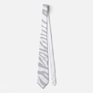 Cravate Magic Zebra Stripes Click to Customize Grey Color