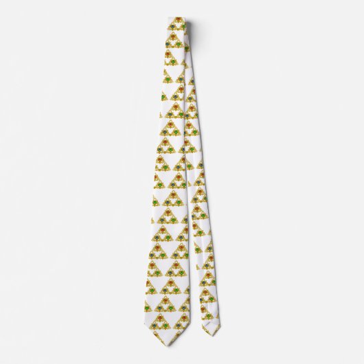 CRAVATE MAGIQUE ELFIC TALISMAN /GOLD TRIANGLE AVEC GEMSTON (Devant)