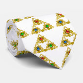 CRAVATE MAGIQUE ELFIC TALISMAN /GOLD TRIANGLE AVEC GEMSTON (Roulé)