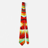 Cravate Magnifier les traits rouges courbés qui se chevauc (Devant)