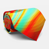 Cravate Magnifier les traits rouges courbés qui se chevauc (Roulé)