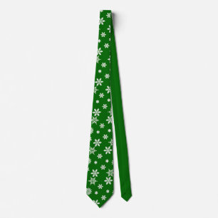 Cravate Magnifique motif de flocon de neige de Noël