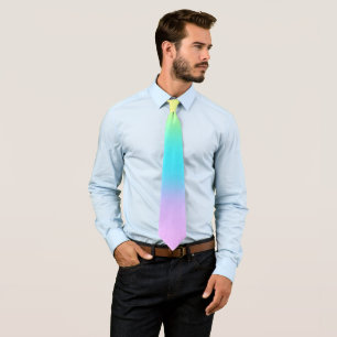 Cravate Magnifique Pastel Arc-en-ciel Dégradé Mariage Neck
