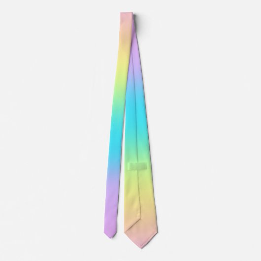 Cravate Magnifique Pastel Arc-en-ciel Dégradé Mariage Neck (Dos)