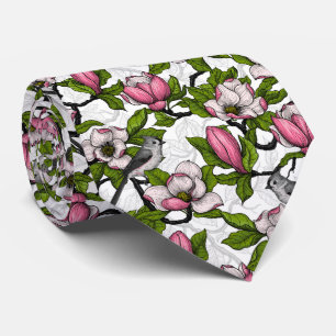 Cravate Magnolia en floraison et tireur