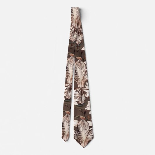 Cravate Magnolia et Fleur-de-lis (Dos)