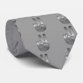 Cravate Main Chrome Paix (Roulé)
