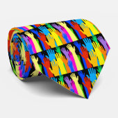 Cravate Mains colorées (Roulé)
