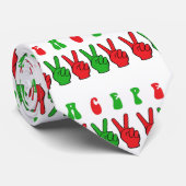 Cravate Mains de paix de Noël (Roulé)