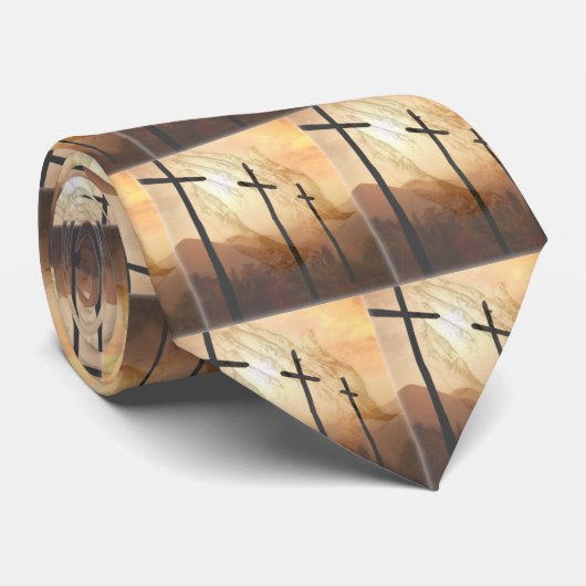 Cravate Mains et croix (Roulé)