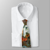 Cravate Maison Blanche et arbres d'automne (Attaché)