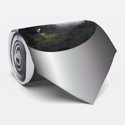 Cravate Maison d'horreur d'Halloween (Roulé)