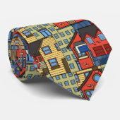 Cravate maisons, (Roulé)