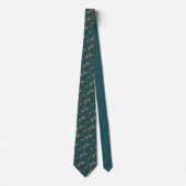Cravate Mallard Canards en vol Turquoise (Devant)