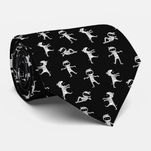 Cravate Maman mignonne noir blanc motif sans couture