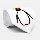 Cravate Manchot rockhopper ou macaroni drôle (Roulé)