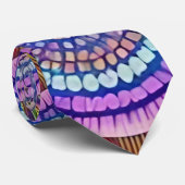 Cravate Mandala bleu (Roulé)