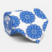 Cravate Mandala en bleu (Roulé)