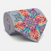 Cravate Mandala étoile florale (Roulé)